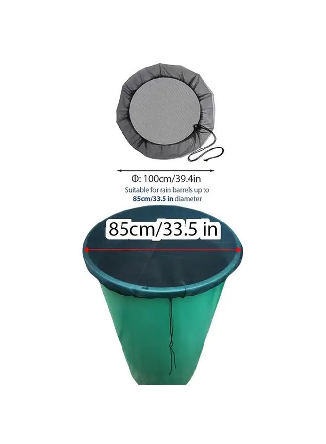 Durable Polyester Mesh Rain Barrel Cover with Drawstring 80cm Prevents Leaves and Debris for Outdoor Rainwater Collection - Image 5