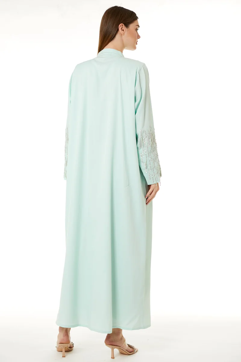 Moistreet  Embellished Open Front Abaya for Women | Best Price UAE