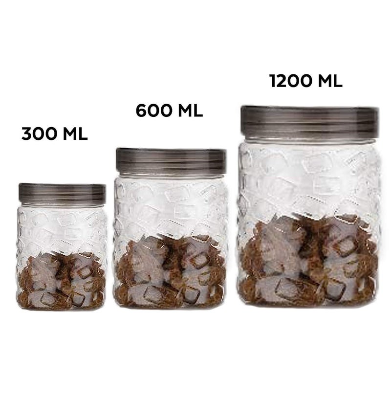 Stysol 12 Pcs Combo Unbreakable Air Tight Shape Kitchen Storage ContainerFood Storage ContainerSnacks ContainerPlastic Grocery Container Set Of 12300Ml650Ml1200Ml Transparent - Image 3