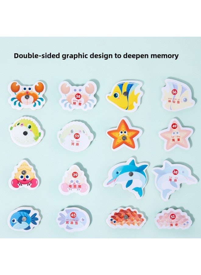 Children's Magnetic Fishing Toy 1 A 3 Year Old 2 Boys And Girls 6 Educational Children Toddler Baby Two And A Half Years Old Gift-Color:Double-sided -82 Fish 5 Rods 【bag】】 - Image 4