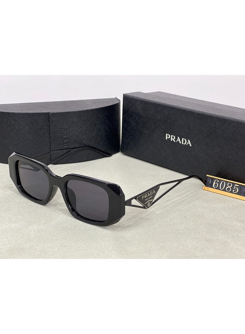PRADY PRADA Cycling Sunglasses Fashion Women's PR A 50 Sunglasses,Triangle Logo Fashion Glasses,Unisex,Gold Frame with Black Edge Prada - Image 1