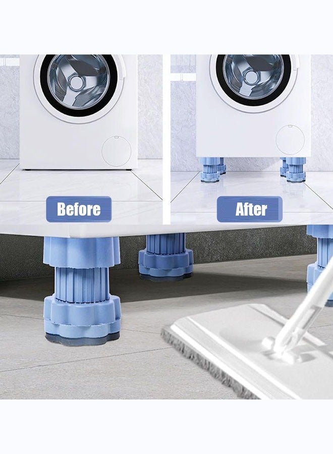 Anti Vibration Pads for Washing Machine, 4Pcs Height Adjustable Universal Heightening Pad for Washing Machine Base, Washer Leveling Pads, Anti-Walk Protects Pedestals, Proof and Silent  - Image 3