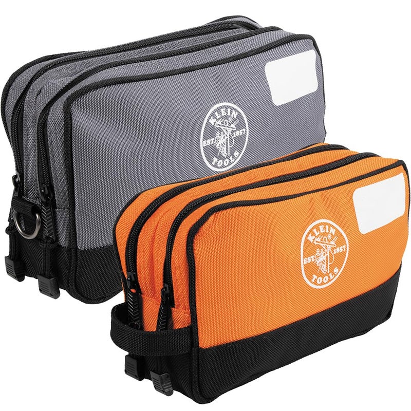 Klein Tools Tool Pouch, Dual Compartments, Heavy-Duty Tool Bag Organizer, Multipurpose Bag - Image 1