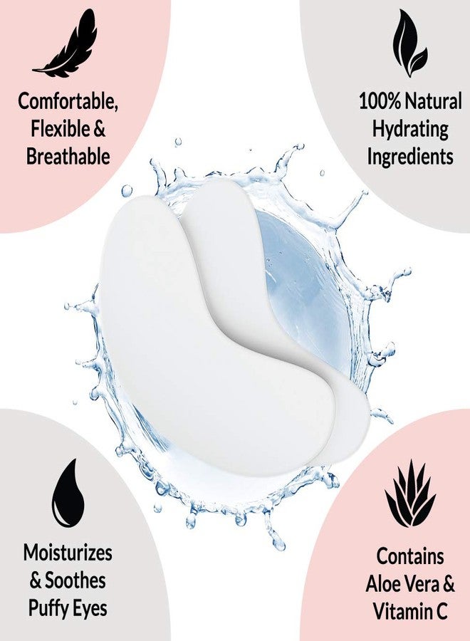 beau lashes 100 Pairs Under Eye Pads for Lash Extensions - Lint Free Hydrogel Eye Patches with Vitamin C & Moisturizing Aloe Vera for Eyelash Extension & Lash Lift - Professional Esthetician Gel Undereye Eyepads - Image 4
