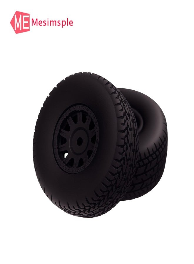 Mesimsple Pre Glued Plastic Wheel and Tire Rubber for Arrma Mojave Grom Mega 380 223S BLX Series Upgrade Parts Black - Image 5