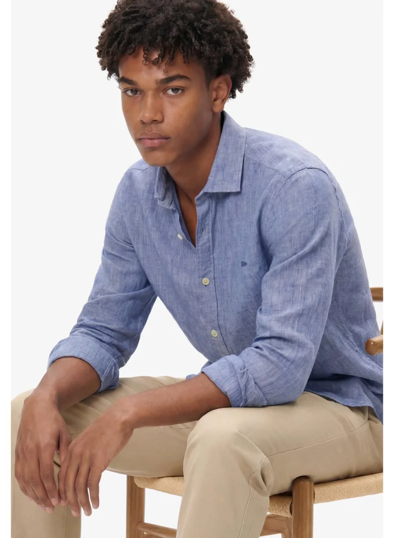 Superdry  Riviera Long Sleeve Linen Shirt for Men | Best Price UAE