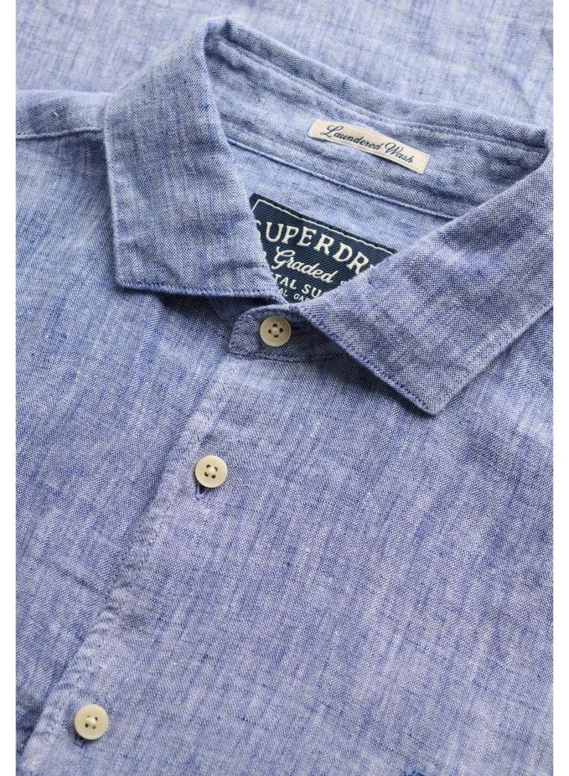 Superdry  Riviera Long Sleeve Linen Shirt for Men | Best Price UAE
