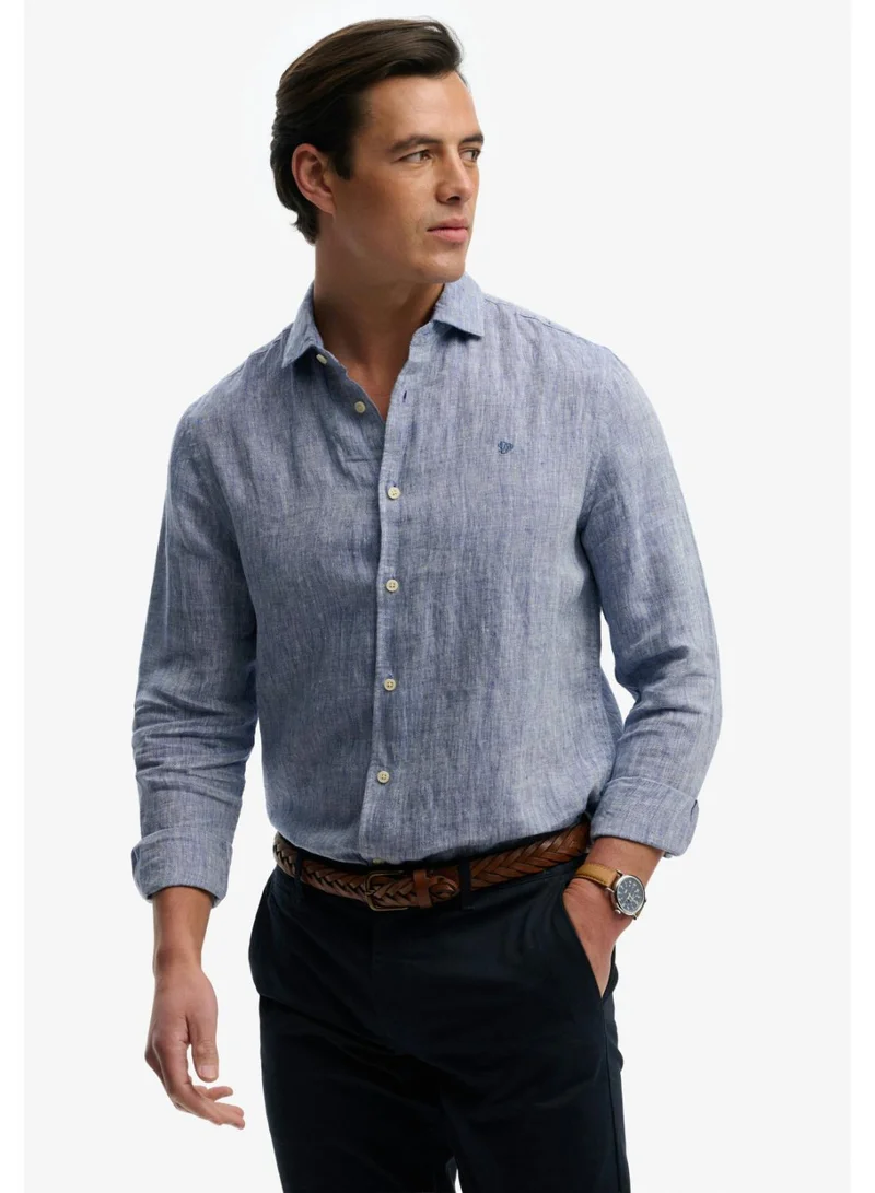 Superdry  Riviera Long Sleeve Linen Shirt for Men | Best Price UAE