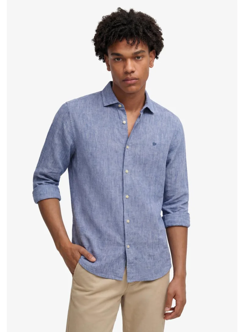سوبر دراي Riviera Long Sleeve Linen Shirt