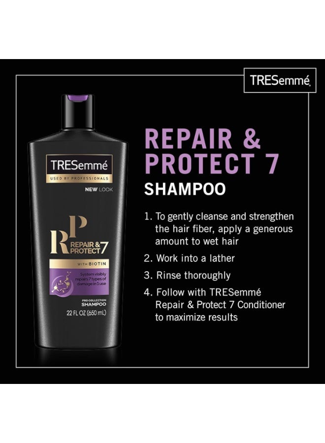 TRESemmé TRESemme Shampoo and Conditioner Set, Repair & Protect 7 with Biotin, Visibly Repairs 7 Types of Styling Damage and Strengthens Hair, 22 Fl Oz each - Image 4