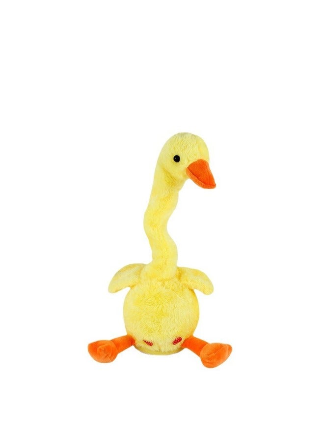 Twisting Goose Toy Internet Red Little Yellow Duck Learn To Talk Birthday Gift Little White Duck Dancing Duck Neck Free Shipping-Color:Straw Hat Little Yellow Duck With Sunglasses Necklace Recording Learning To Speak Glowing Dancing-Proportion:{battery Model}  - Image 5