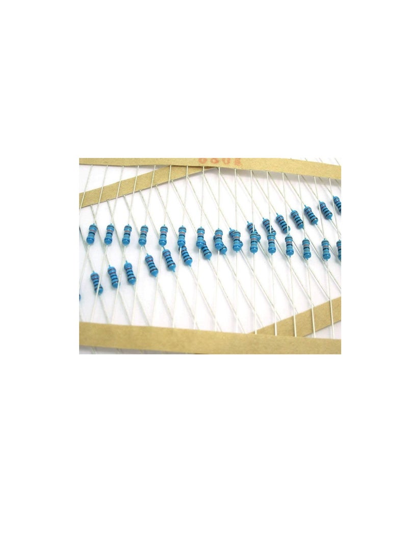 1/4W Metal Film Resistor, 5 Colour Ring Band 1% Ω Ohms Tolerance, For Electrical DIY Pack of 50 (1/4W 47KΩ (47000ohms))  - Image 3