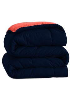 Status Contract Status Contract Reversible Solid Comforter Double Bed Blanket for Winter//Double/GSM- 220/SIZE -220 x 215 cm(Dark Blue-Red)  - Image 4