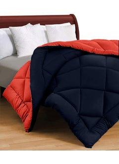 Status Contract Status Contract Reversible Solid Comforter Double Bed Blanket for Winter//Double/GSM- 220/SIZE -220 x 215 cm(Dark Blue-Red)  - Image 2