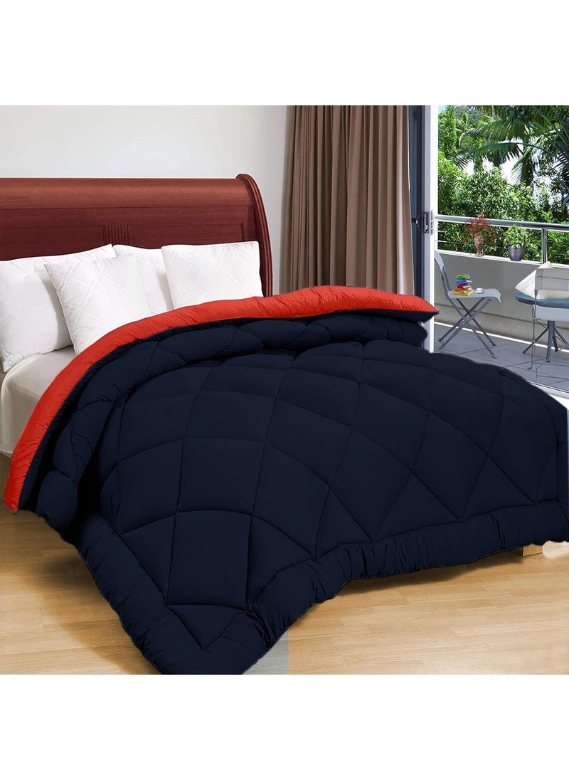 Status Contract Status Contract Reversible Solid Comforter Double Bed Blanket for Winter//Double/GSM- 220/SIZE -220 x 215 cm(Dark Blue-Red)  - Image 1