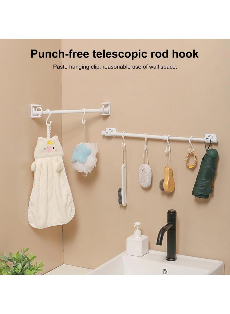 DubaiGallery Curtain Rod No Drilling Self Adhesive Telescopic Drapery Rod Anti-slip Anti-rust Bedroom Kitchen Curtain Rod Holders Clothes Drying Rod - Image 3