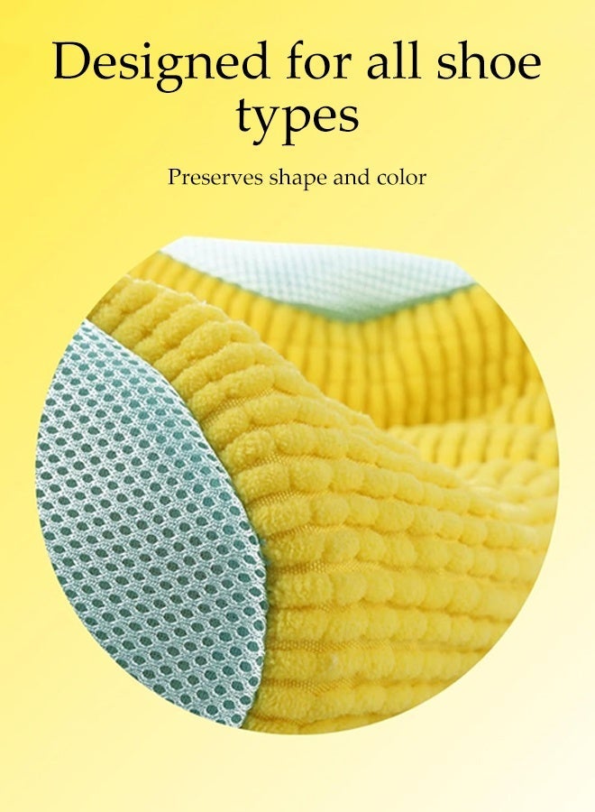 DUNISO 2 Pcs 360° Shoe Washing Bag，Reusable Mesh Laundry Bag，Suitable for Sneakers Trainers Washer Dryer Safe（Yellow) - Image 4