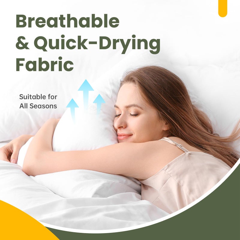 Fairpeak Fairpeak 100 ٪ وسادة مقاوم للماء واقي وسادة وسادة مع سحاب ناع  - Image 5