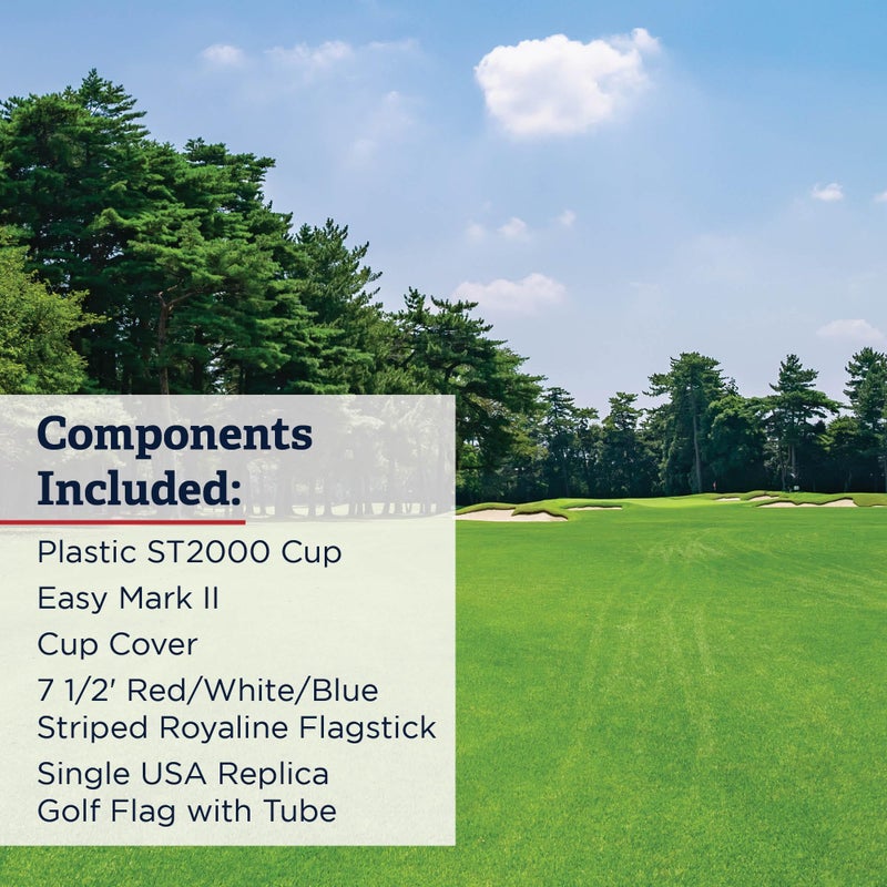 Standard Golf Regulation flagstick, cup & pin flag to use in your backyard or other open space for practice. Use the same products as used by golf courses all over the world and on tour. (USA) - Image 4