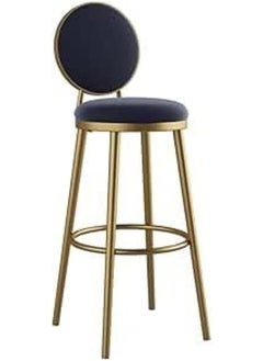 Generic SUPAAR Comfortable Barstools Light Luxury Bar Chair Nordic High Chair Simple Modern Bar Chair Home Backrest High Stool Backrest Stool Flannel Fabric Stool Advanced  - Image 1