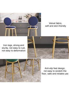 Generic SUPAAR Comfortable Barstools Light Luxury Bar Chair Nordic High Chair Simple Modern Bar Chair Home Backrest High Stool Backrest Stool Flannel Fabric Stool Advanced  - Image 5