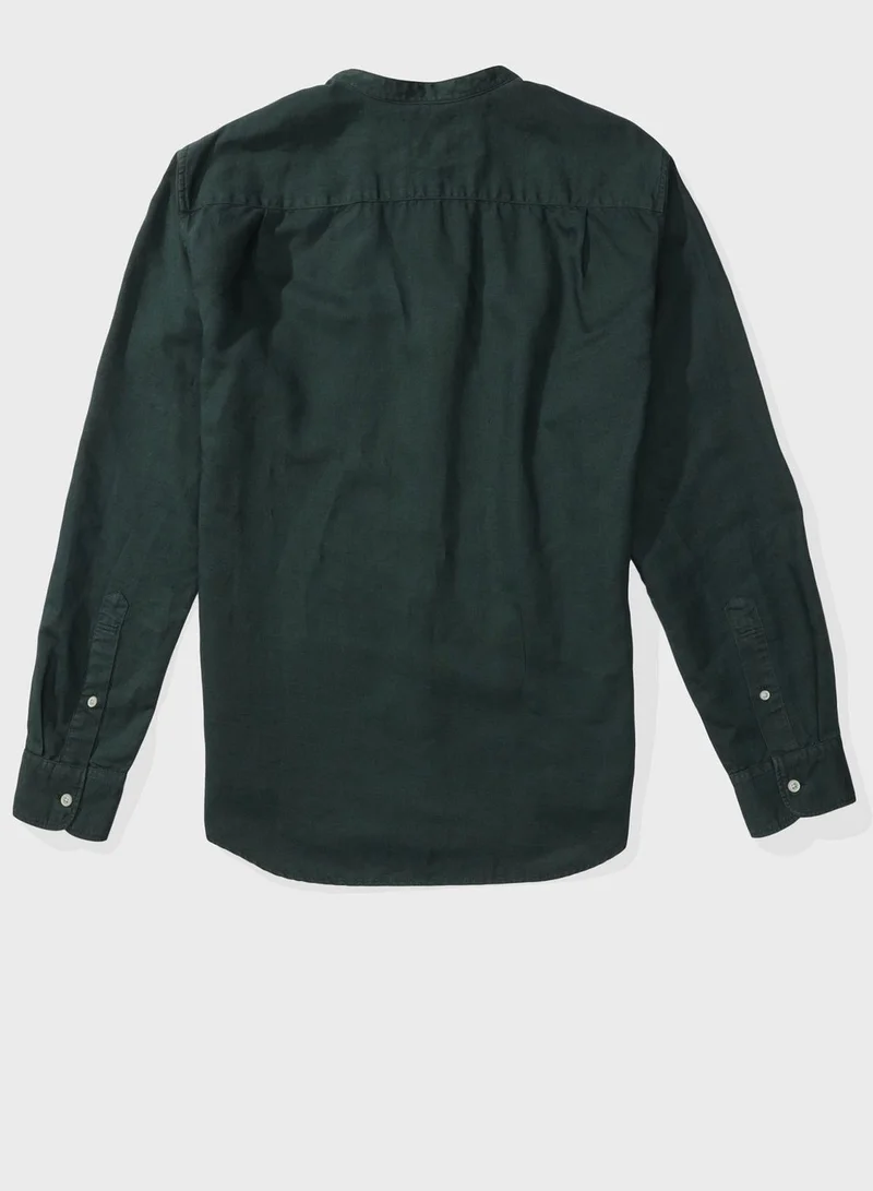 امريكان ايجل Band Collar Classic Fit Shirt