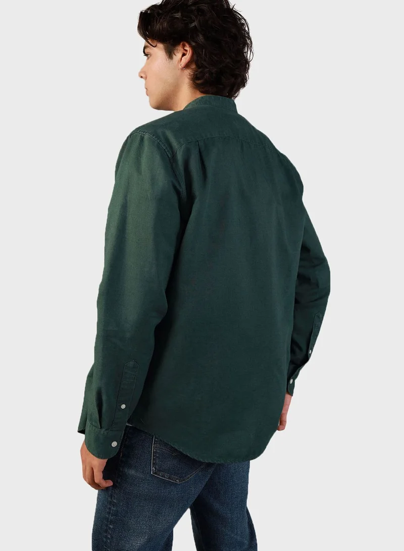 امريكان ايجل Band Collar Classic Fit Shirt