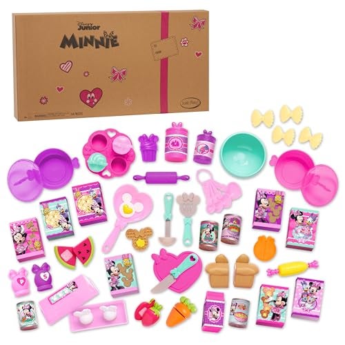 Minnie Disney Junior Minnie Mouse BowTique Bowtastic Kitchen Accessory Set Over Fifty Piece Play Food and Utensils Frustration Free Packaging - Image 1