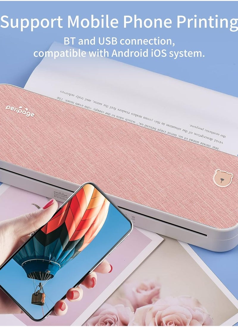 PeriPage - PeriPage A40 Thermal Portable A4 Printer, Wireless Inkless Bluetooth Mobile Travel Printer, Compatible with Android and iOS, Prints Documents, Tattoo Paper, Photos - Image 1