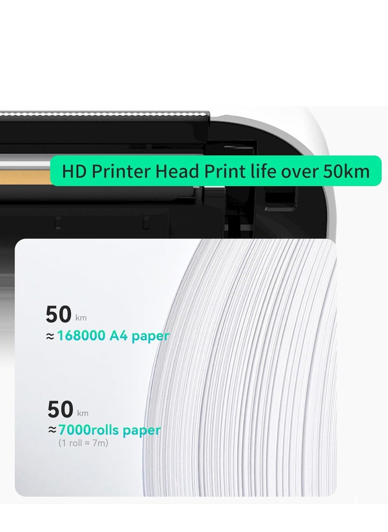 PeriPage - PeriPage A40 Thermal Portable A4 Printer, Wireless Inkless Bluetooth Mobile Travel Printer, Compatible with Android and iOS, Prints Documents, Tattoo Paper, Photos - Image 1