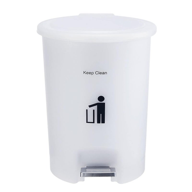 AMPLIN AMPLIN 7L Round Pedal Dustbin with Soft-Close Lid And Foot Pedal | Trash Can/Dustbin For Home, Kitchen, Bathroom, Office And Washroom With Lid And bucket | Pack of 1 - Image 1
