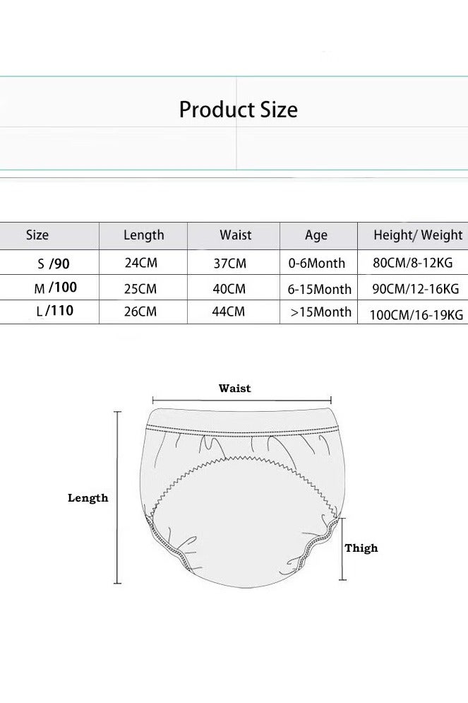 بيبي لاند 4 قطع مقاس 110 سراويل تدريب قطنية للأطفال، ماصة قوية وقابلة لإعادة الاستخدام للأطفال الصغار والرضع للجنسين (6 طبقات) ملابس داخلية للتدريب على استخدام المرحاض للبنات والأولاد، مقاس 110 - Image 2