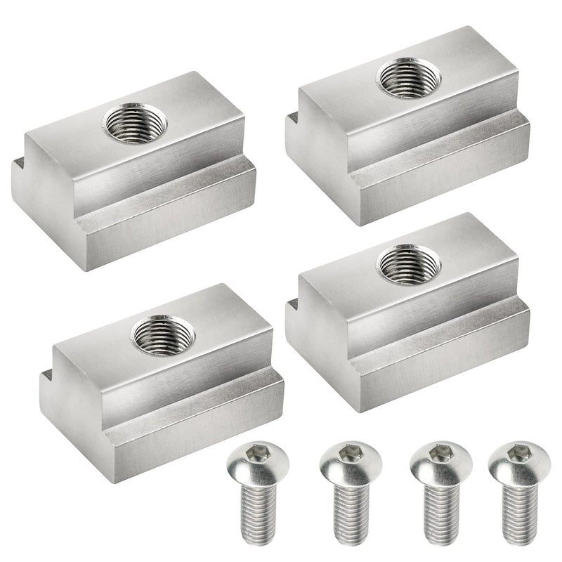 MOEBULB T Slot Nuts Compatible with Toyota Tunda Tacoma Pickup Truck Bed Deck Rails Cleats Rack Rail with Stainless Button Socket Cap Screw 8-Pack Silver - Image 4