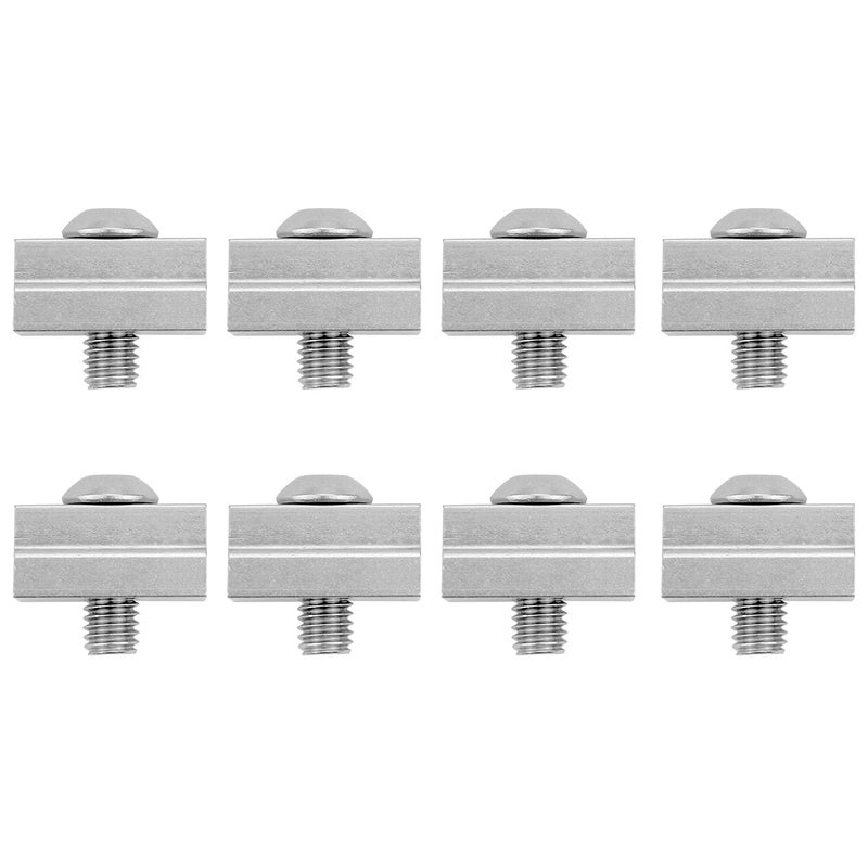 MOEBULB T Slot Nuts Compatible with Toyota Tunda Tacoma Pickup Truck Bed Deck Rails Cleats Rack Rail with Stainless Button Socket Cap Screw 8-Pack Silver - Image 2