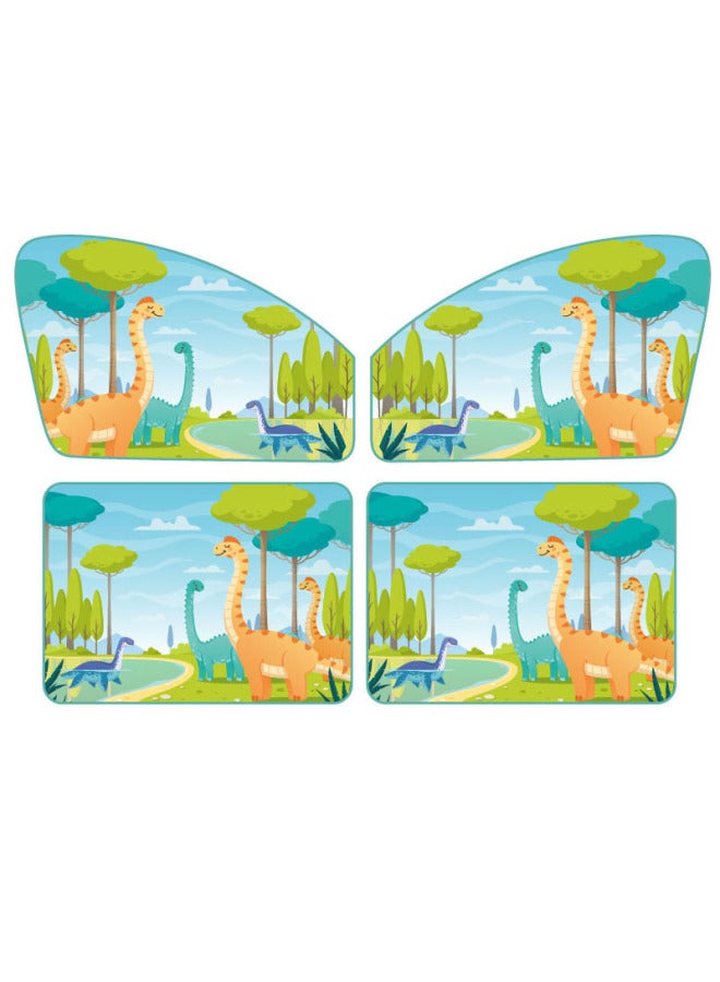 Magnetic Suction Car Curtain Car Magnetic Side Window Sunshade Car Curtain Car Cartoon Children Sunscreen Shade