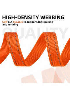 PUPTECK PUPTECK Reflective Dog Leash with Comfortable Padded Handle Durable Nylon Dog Lead for Small Medium and Large Dogs Cats Walking Running Training Outside, Orange  - Image 3