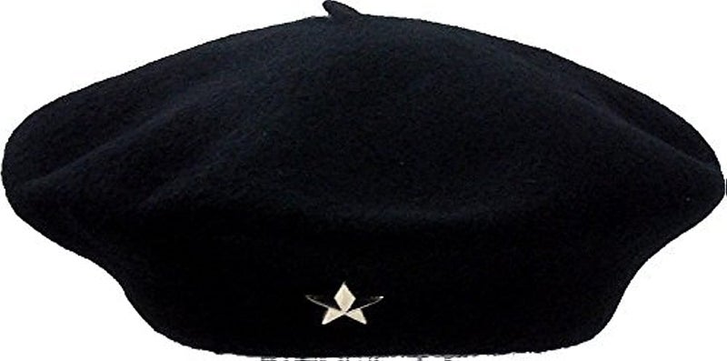 ADD GEAR Wool Mens Che Guevara Beret Cap With Silver Star Medium - The Original (Black M)-Pack Of 1 - Image 1