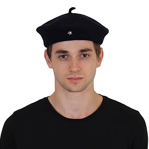 ADD GEAR Wool Mens Che Guevara Beret Cap With Silver Star Medium - The Original (Black M)-Pack Of 1 - Image 5