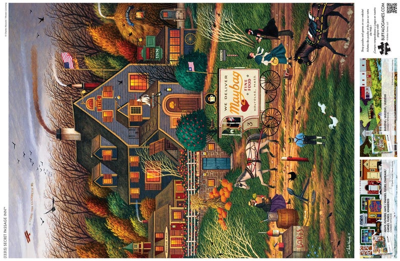 Buffalo Games - Charles Wysocki - Secret Passage Inn - 1000 Piece Jigsaw Puzzle for Adults -Challenging Puzzle Perfect for Game Nights - Finished Size is 26.75 x 19.75 - Image 5
