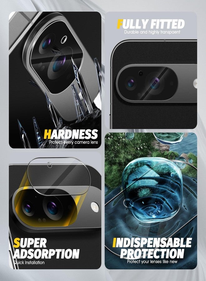 Orzero (3 Pack) Camera Lens Protector Compatible for Google Pixel 9 (6.3 inch) Protector de Cámera Case Friendly Tempered Glass 9H High Definition Microphone Cutout Anti-Scratch - Image 4