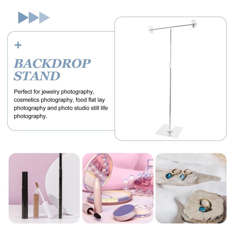 DOITOOL T Shape Portable Backdrop Stand Adjustable Small Desktop Photo Background Support Banner Holder For Photography - Image 4
