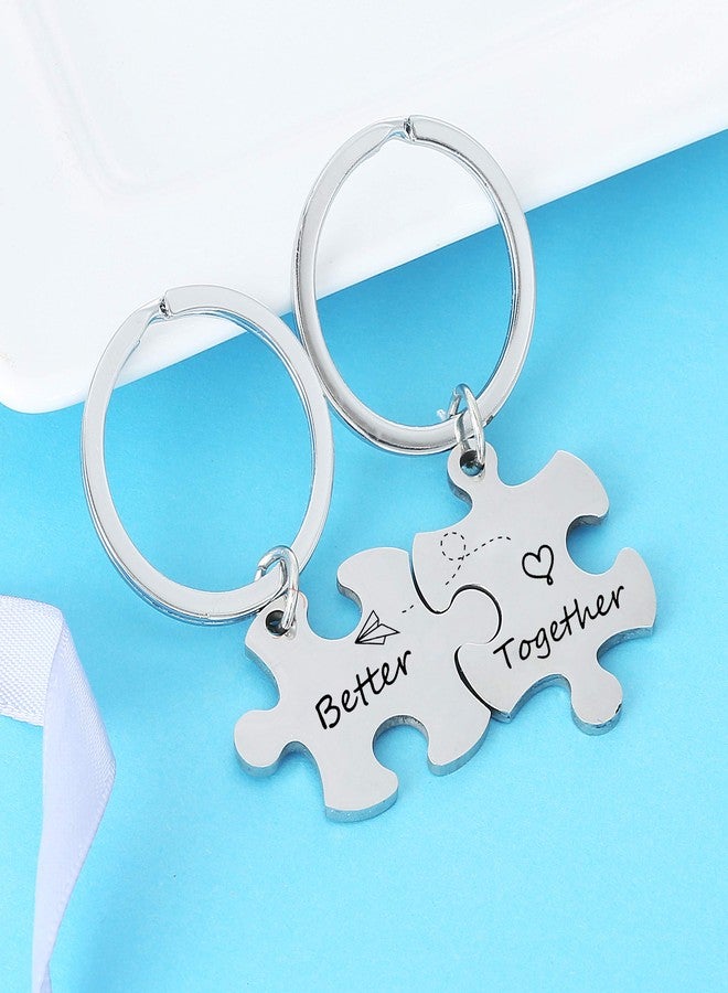 Nimteve Gifts for Couples Boyfriend Gift Girlfriend Keychains For Husband Wife Valentines Day Gift Anniversary Couple Key Chain (Style C) - Image 4