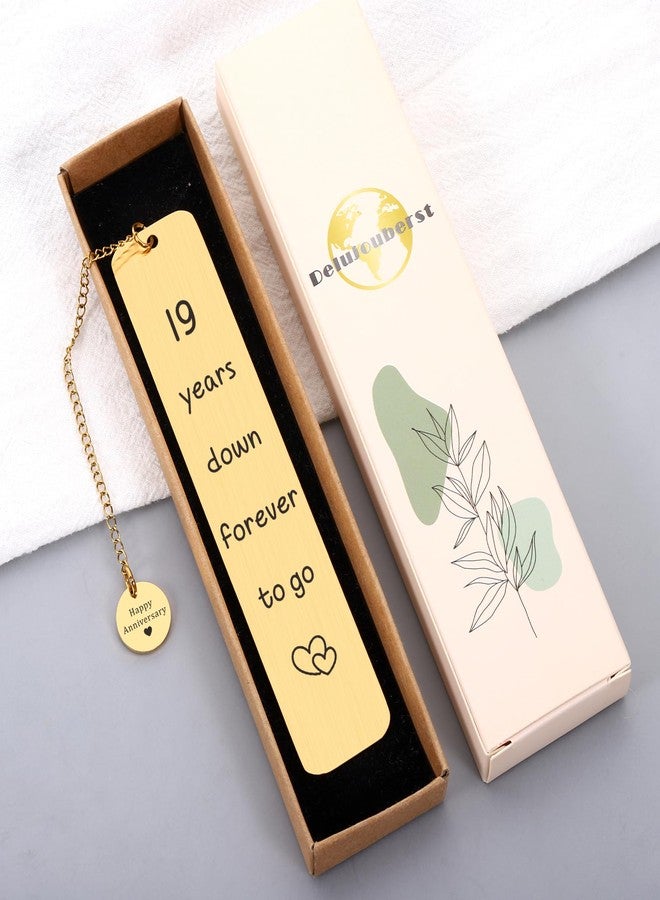 Delujouberst Bronze Gifts for 19th Anniversary, 19 Year Wedding Anniversary for Wife Husband 19th Anniversary Bookmark for Her Him Happy Anniversarys Bookmarks for Couples Valentines Gifts Bookmarks for Women Men - Image 5