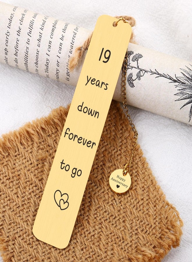 Delujouberst Bronze Gifts for 19th Anniversary, 19 Year Wedding Anniversary for Wife Husband 19th Anniversary Bookmark for Her Him Happy Anniversarys Bookmarks for Couples Valentines Gifts Bookmarks for Women Men - Image 3
