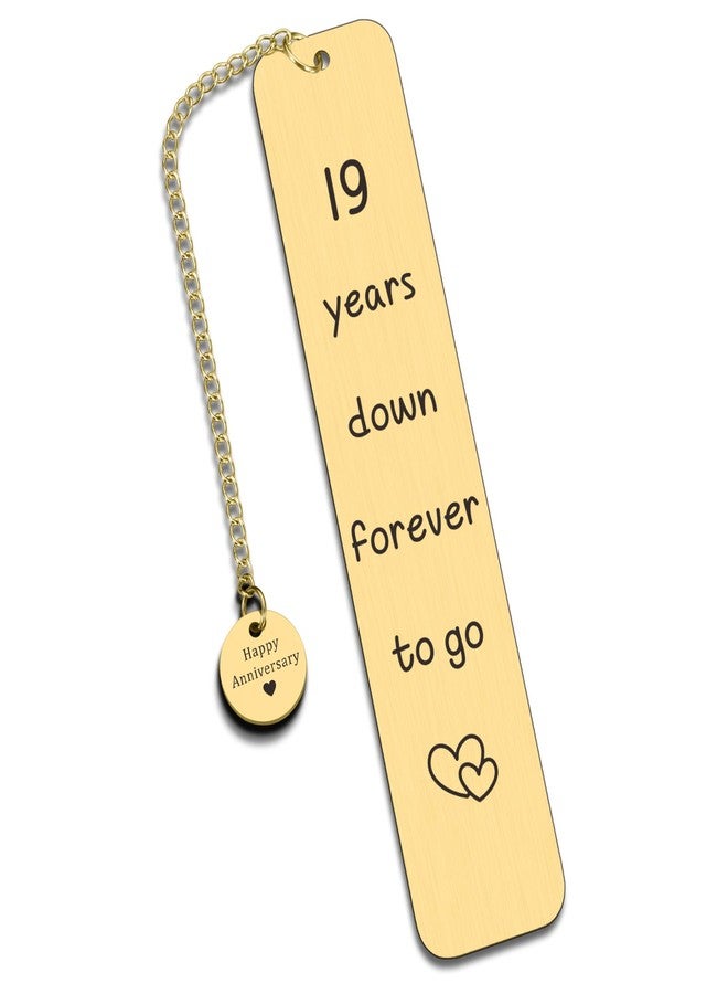 Delujouberst Bronze Gifts for 19th Anniversary, 19 Year Wedding Anniversary for Wife Husband 19th Anniversary Bookmark for Her Him Happy Anniversarys Bookmarks for Couples Valentines Gifts Bookmarks for Women Men - Image 1