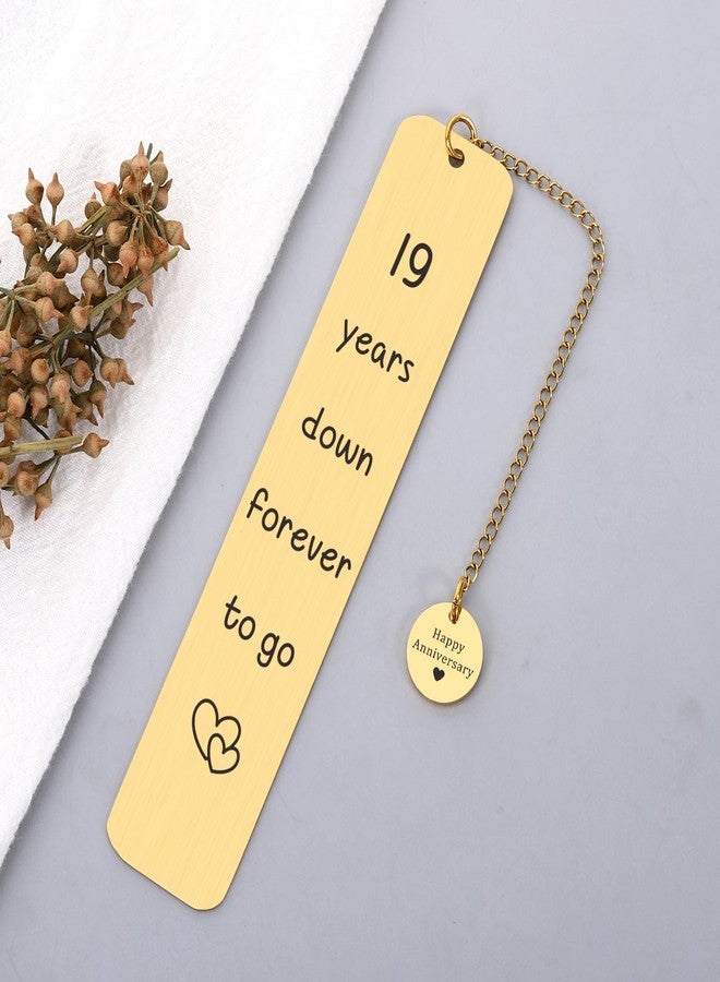 Delujouberst Bronze Gifts for 19th Anniversary, 19 Year Wedding Anniversary for Wife Husband 19th Anniversary Bookmark for Her Him Happy Anniversarys Bookmarks for Couples Valentines Gifts Bookmarks for Women Men - Image 4