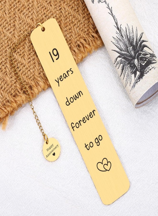 Delujouberst Bronze Gifts for 19th Anniversary, 19 Year Wedding Anniversary for Wife Husband 19th Anniversary Bookmark for Her Him Happy Anniversarys Bookmarks for Couples Valentines Gifts Bookmarks for Women Men - Image 2