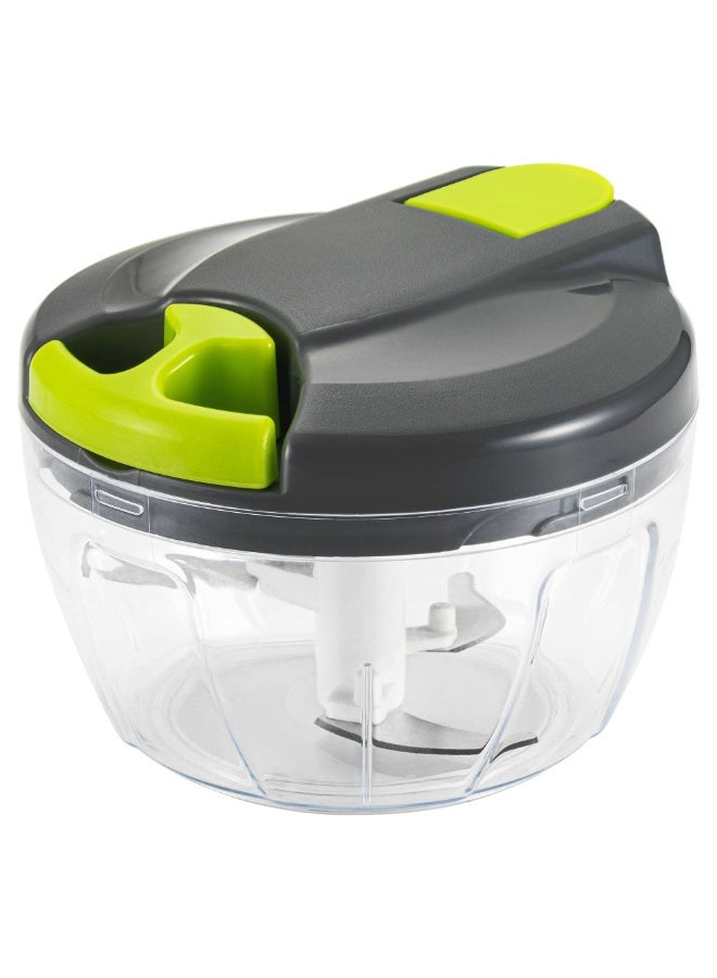 Multi-Function Manual Food Chopper & Processors with Handle and Cover,Vegetable Chopper Shredder,Garlic Press,Suitable for Onions Garlic Peppers Carrots Gingers Fruits,Ideal Gift for Kitchen(Green) - Image 3