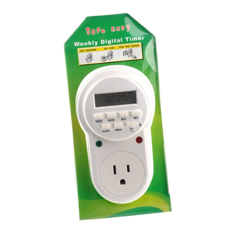 USA Series 63A Programmable Digital Timer Outlet Weekly Scheduler For Lights Appliances White - Image 3