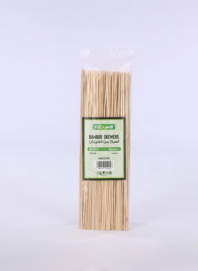 Packwell Bamboo Skewers, 25.4 cm, 100 Pieces - Image 2